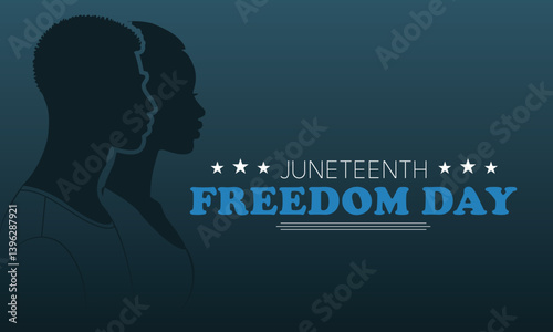 Juneteenth Silhouette and Star Vector Art