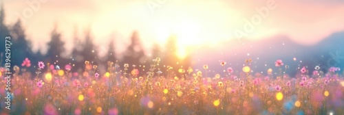 Colorful Field at Sunrise