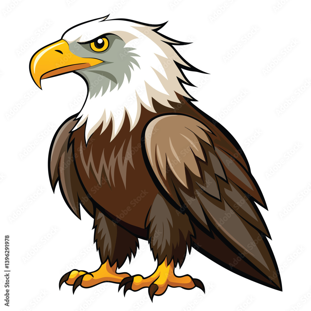 Obraz premium Eagle isolated on white background