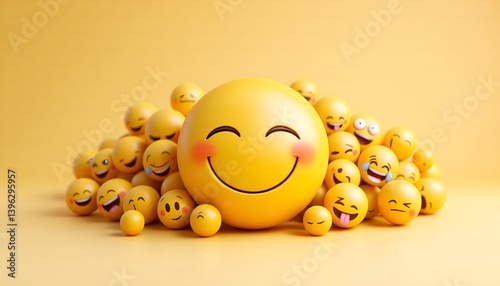 A group of happy emoji faces