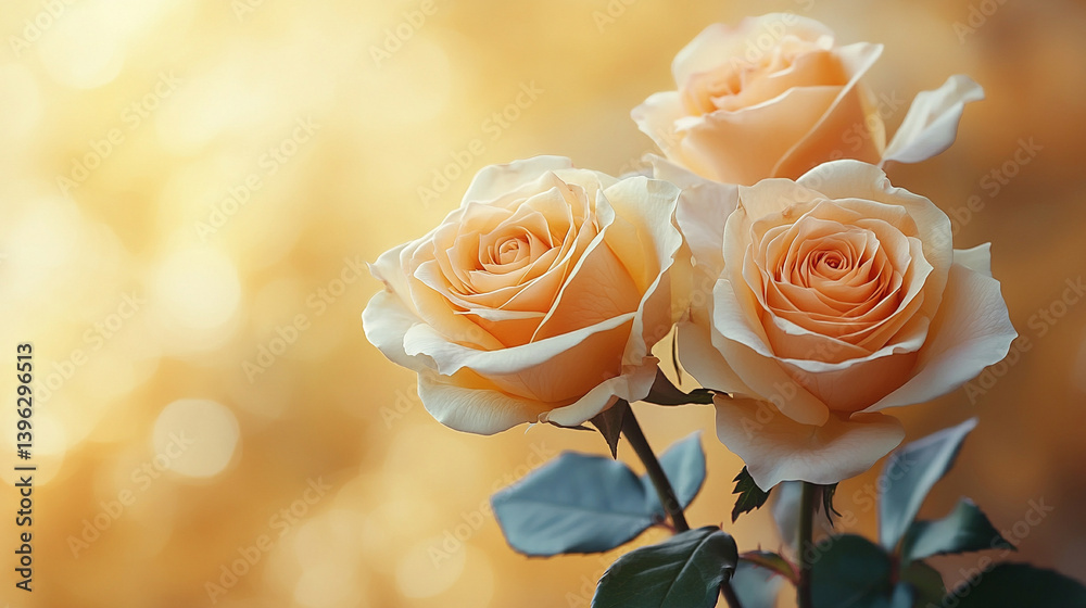 Elegant golden roses bloom on a shimmering background, symbolizing luxury, timeless beauty, and refined grace. A modern floral line pattern evokes wealth, celebration, and cherished moments.
Elegant golden roses bloom on a shimmering background, symbolizing luxury, timeless beauty, and refined grace. A modern floral line pattern evokes wealth, celebration, and cherished moments.
