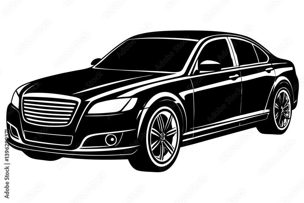 Fototapeta premium black and white car