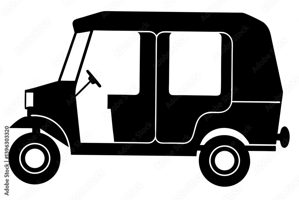 auto rickshaw silhouette vector auto rickshaw silhouette vector
