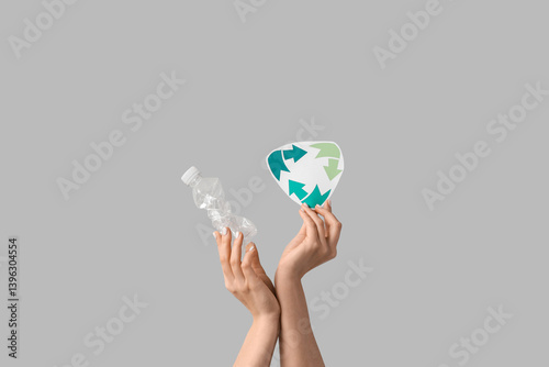 Female hands with plastic b...