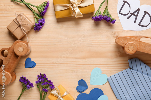 Frame made of gift boxes, w...