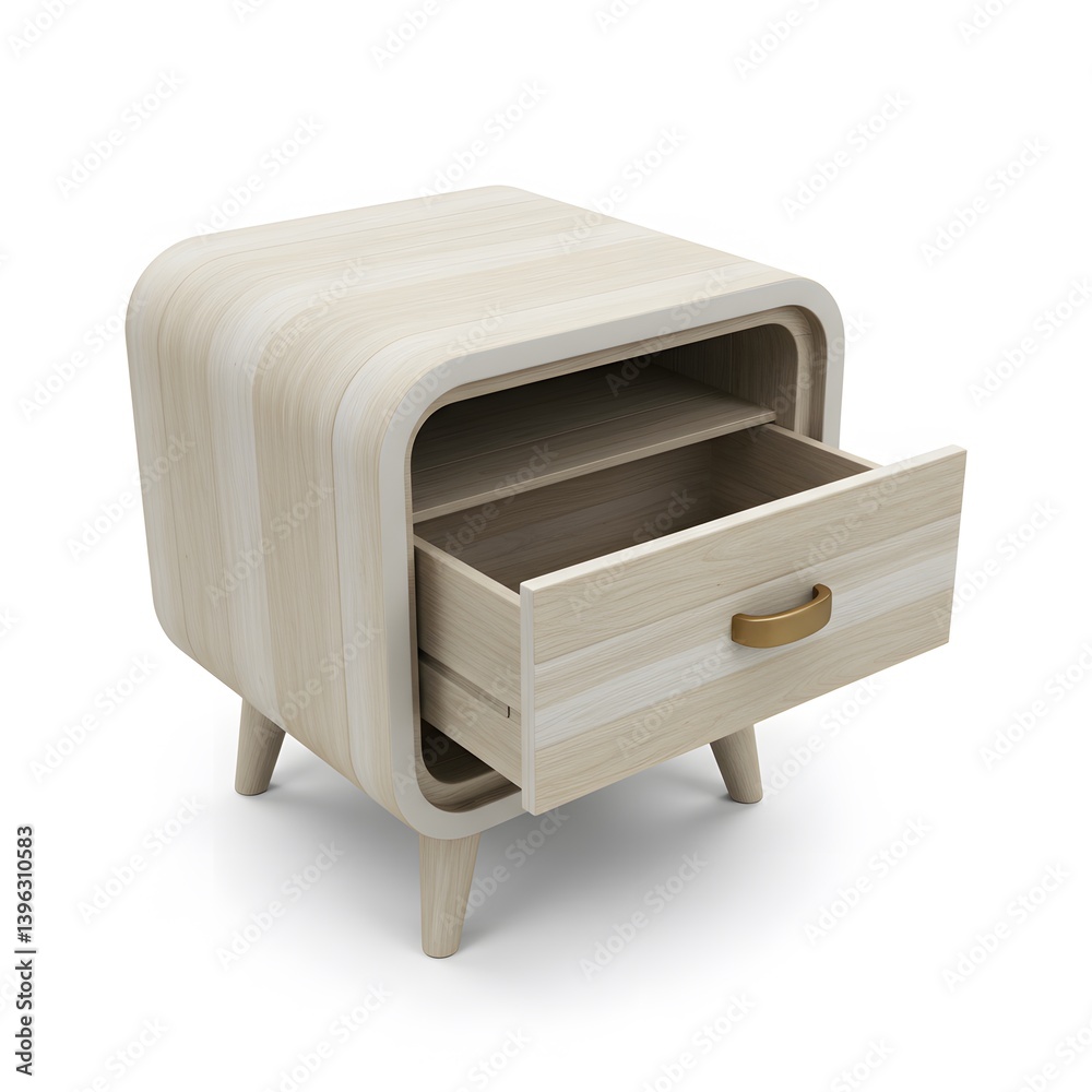 Modern Minimalist Nightstand with Open Shelf and Drawer Contemporary Wooden Side Table Design Modern Minimalist Nightstand with Open Shelf and Drawer Contemporary Wooden Side Table Design