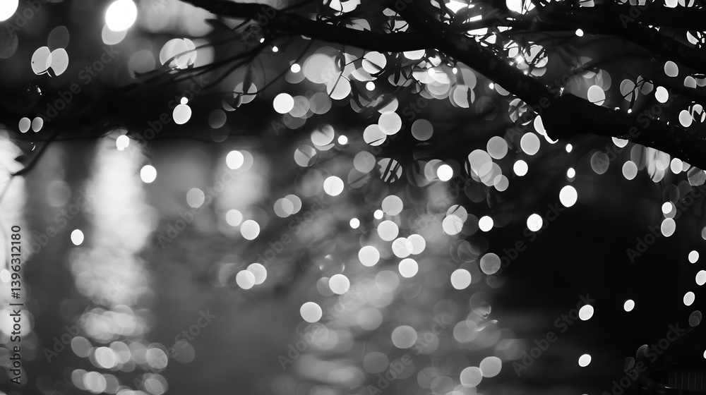 Fototapeta premium City Lights Bokeh Creating Glittering Urban Skyline ideal for metropolitan travel guides cityscape photography and modern lifestyle branding