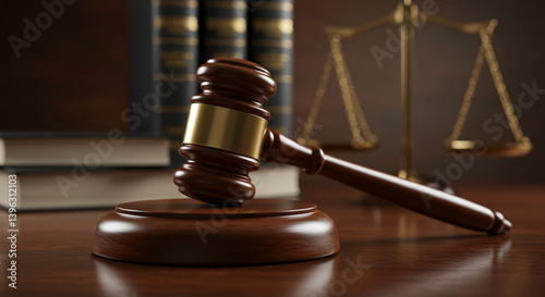 Wallpaper Mural Gavel Law Books and Scales of Justice on Wooden Desk Legal Concept Image Torontodigital.ca
