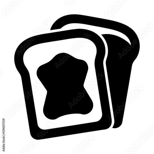 Two Slices of Toasted Bread with Butter or Jam