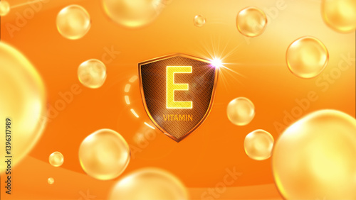 E Vitamin Shield Orange Background
