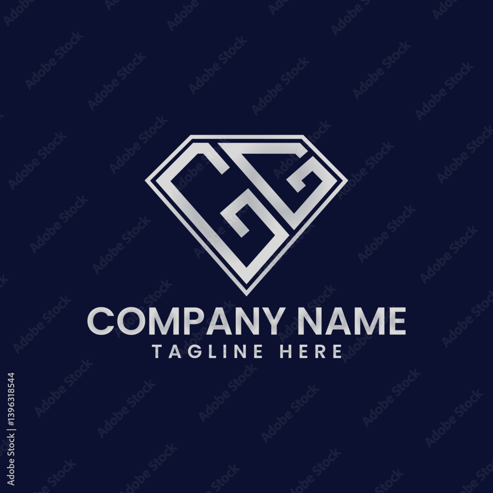 Fototapeta premium Simple Letter Logo in Diamond Frame