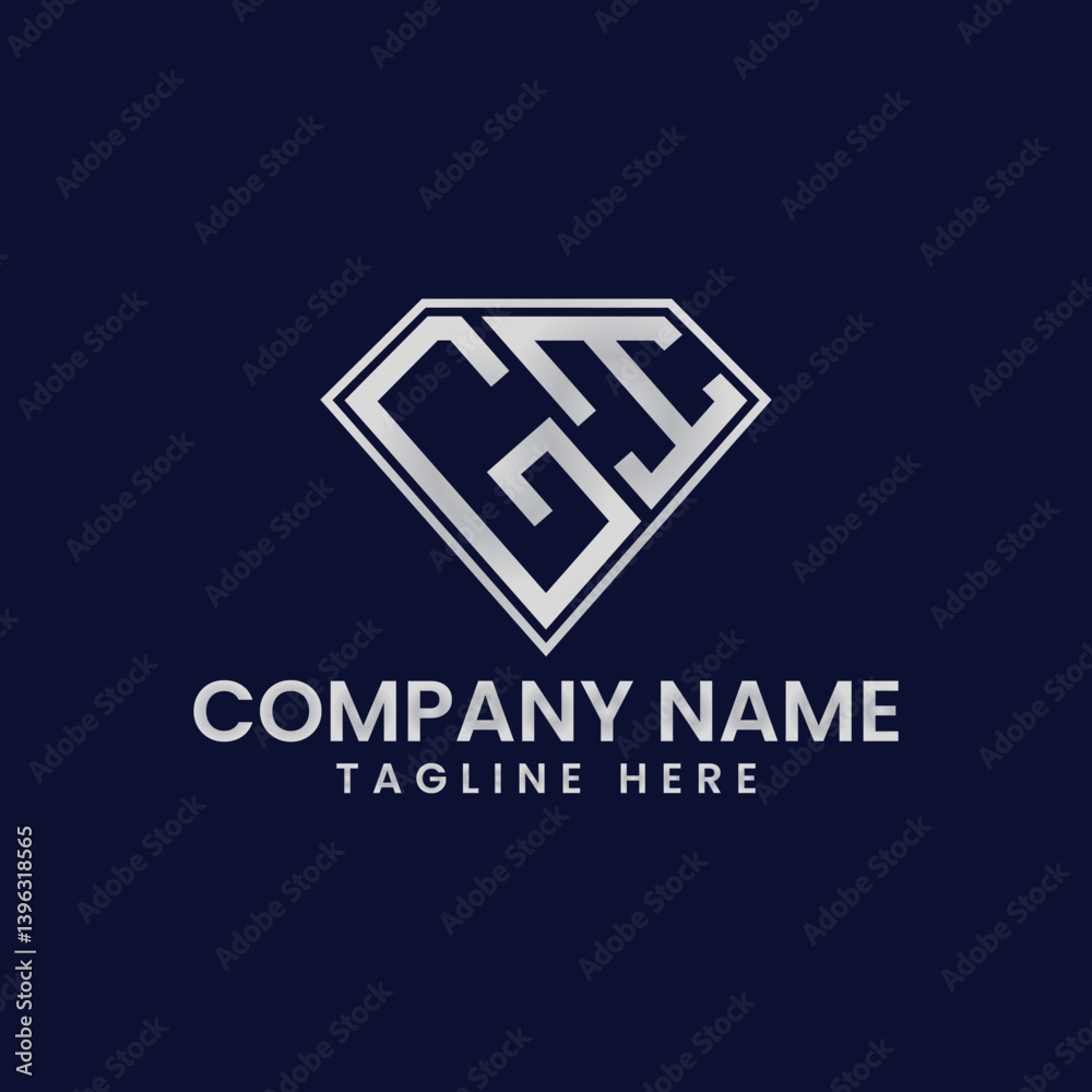 Obraz premium Simple Letter Logo in Diamond Frame