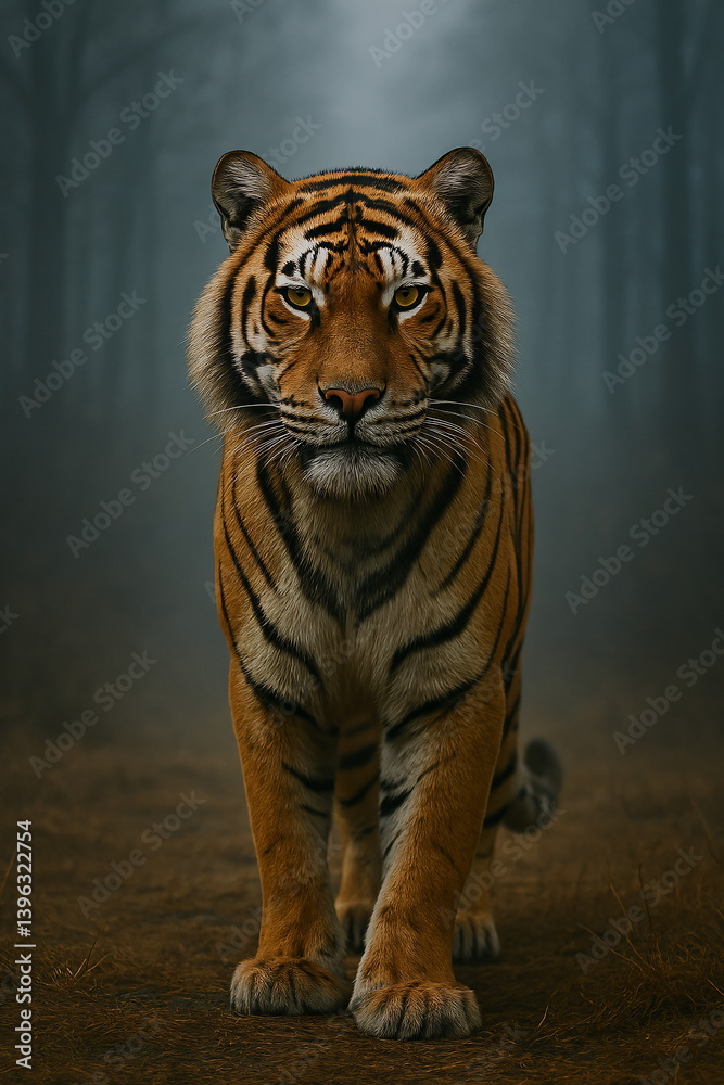 Obraz premium Bengal Tiger in the Mist
