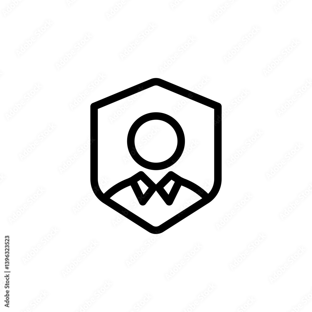 security icon. protection, or a trusted account. Clean and modern design suitable for various applications security icon. protection, or a trusted account. Clean and modern design suitable for various applications
