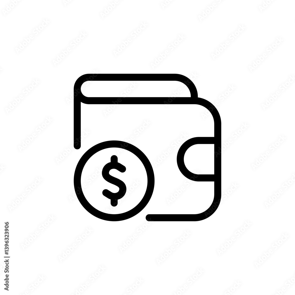 wallet with dollar coin icon. Represents finance, money, payment, savings, and digital currency. Ideal for business, e commerce, and financial technology visuals wallet with dollar coin icon. Represents finance, money, payment, savings, and digital currency. Ideal for business, e commerce, and financial technology visuals