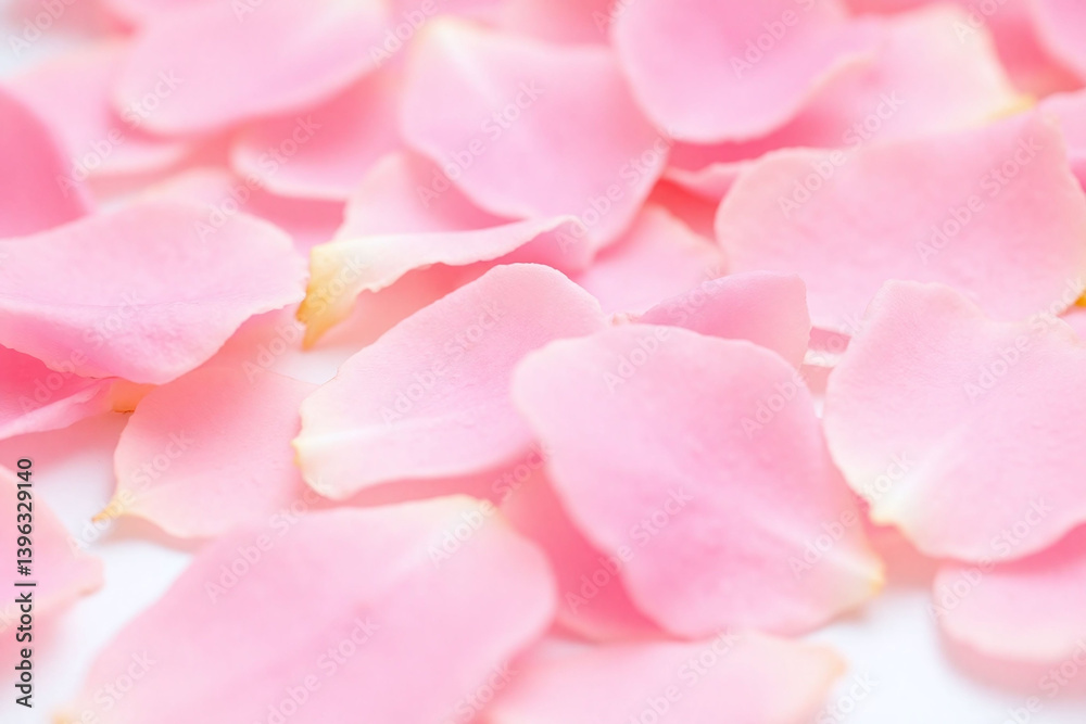 Fototapeta premium pink rose petals on a white background
