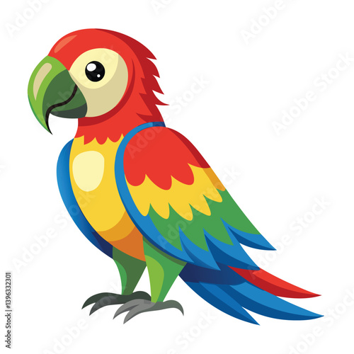 Parrot isolated on white background