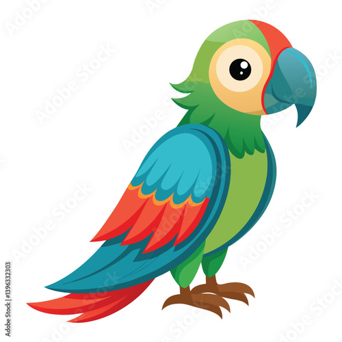 Parrot isolated on white background