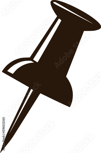 vector illustration of a push pin
