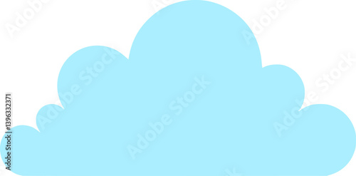 Fluffy cloud silhouettes. Vector cloud shape. Design elements for the weather forecast, web interface or cloud storage applications .Weather concept 