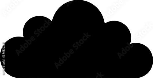 Fluffy cloud silhouettes. Vector cloud shape. Design elements for the weather forecast, web interface or cloud storage applications .Weather concept 