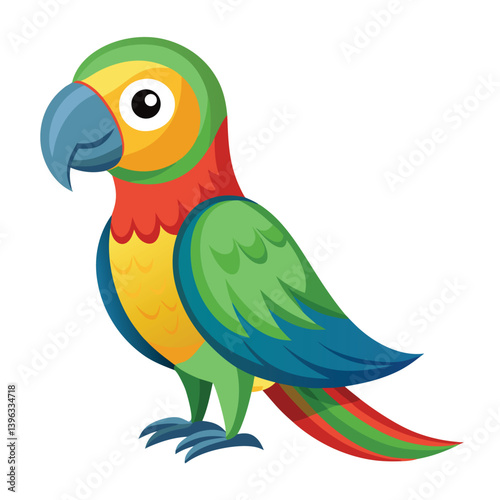 Parrot isolated on white background