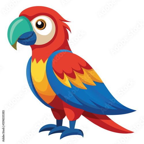 Parrot isolated on white background