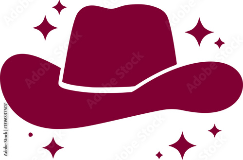 cowgirl or cowboy hat vector illustration