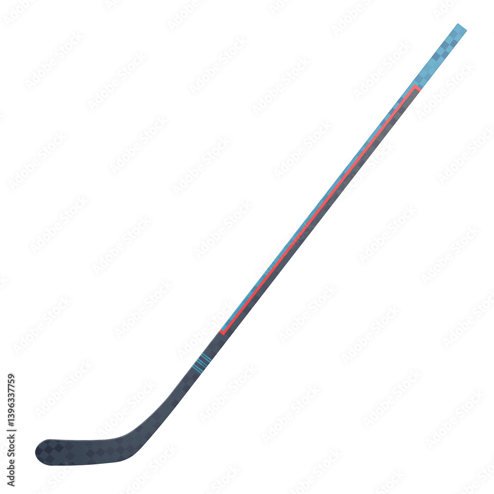 Naklejka premium Hockey Stick, 3d illustration isolated on white background