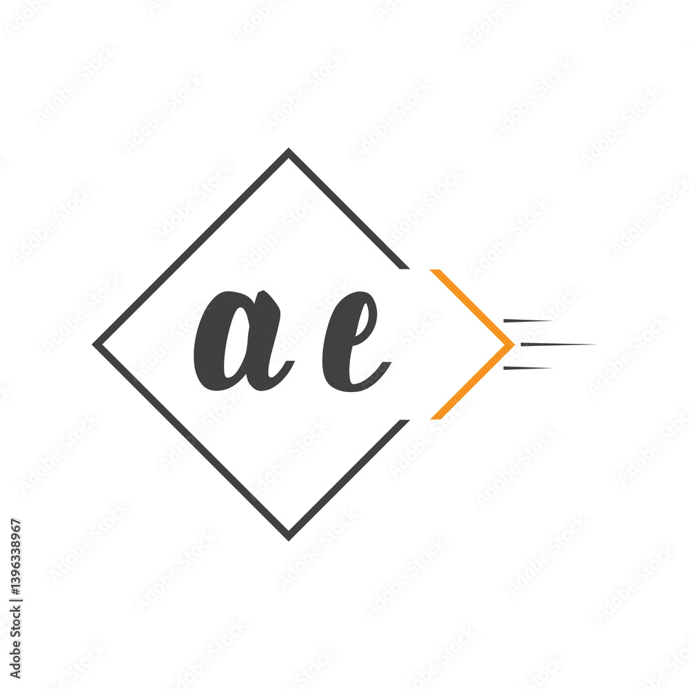 initial monogram logo with square style design. initial monogram logo with square style design.