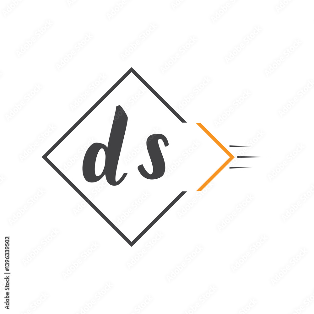 initial monogram logo with square style design. initial monogram logo with square style design.