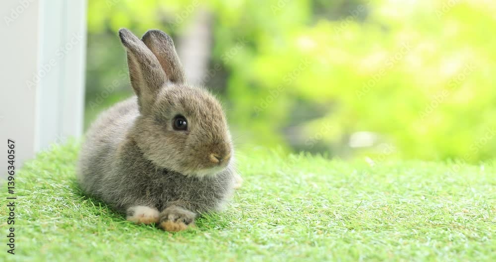 Bunny easter fluffy rabbit eating food, vegetables, carrots, baby corn on green garden nature flowers background on sunny day, Lovely mammal with bright eyes in nature life. Symbol of easter day. Bunny easter fluffy rabbit eating food, vegetables, carrots, baby corn on green garden nature flowers background on sunny day, Lovely mammal with bright eyes in nature life. Symbol of easter day.