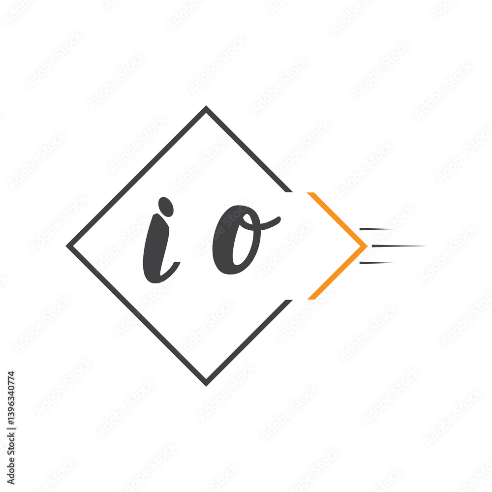 initial monogram logo with square style design. initial monogram logo with square style design.