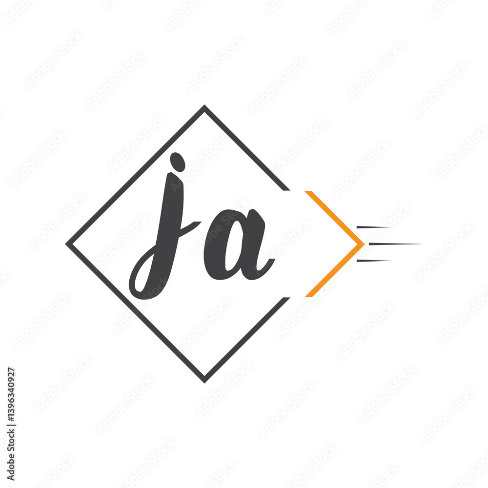 initial monogram logo with square style design. initial monogram logo with square style design.