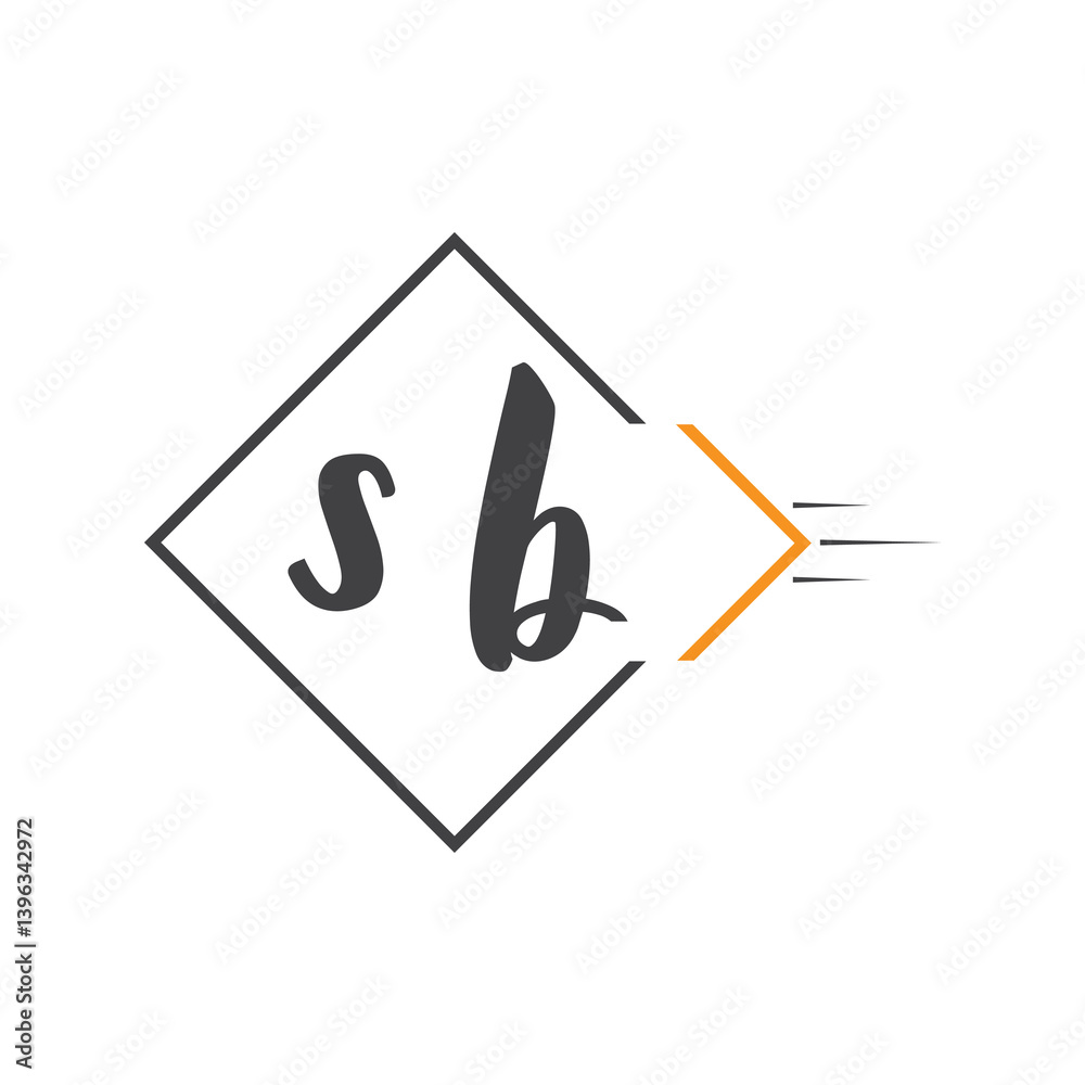 initial monogram logo with square style design. initial monogram logo with square style design.