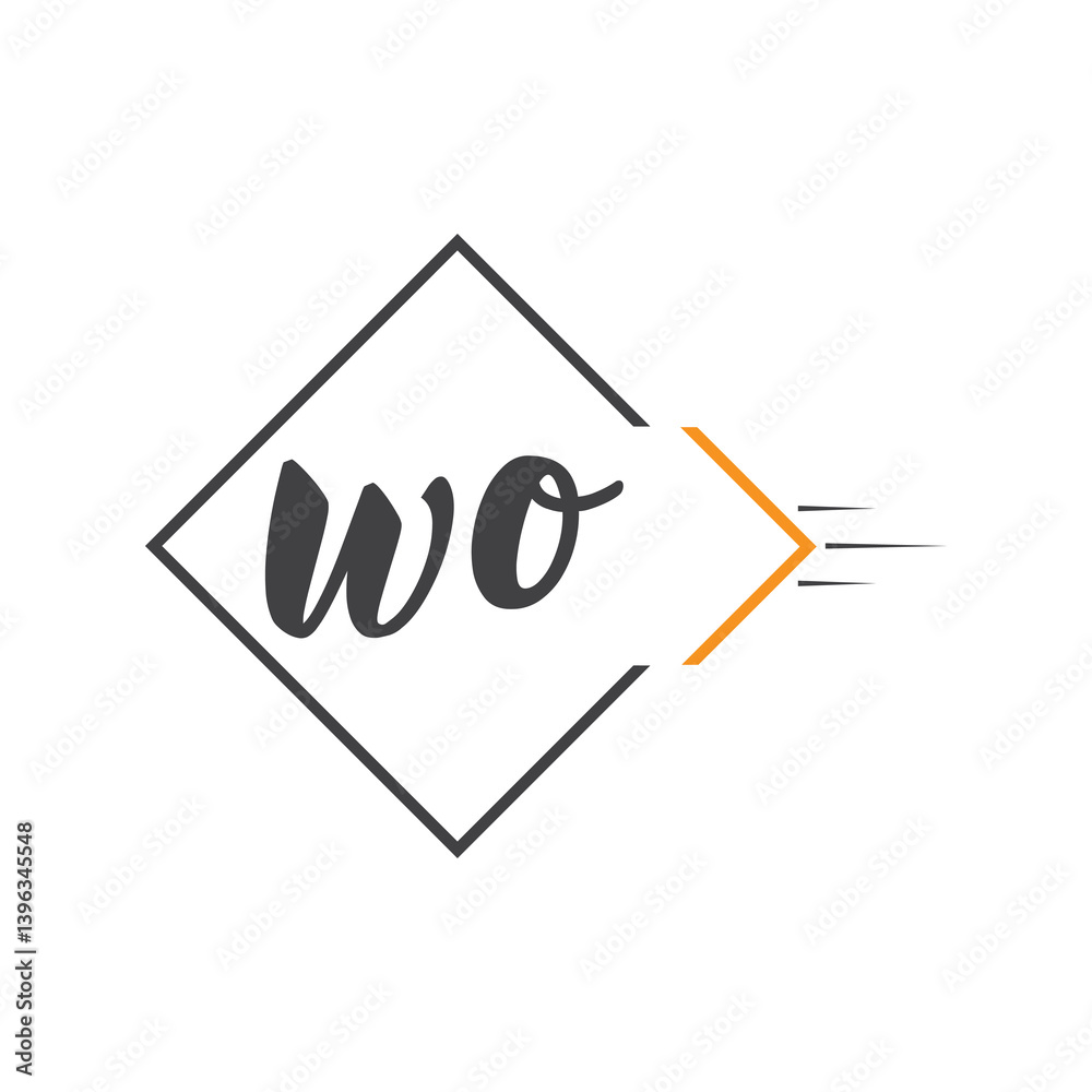 initial monogram logo with square style design. initial monogram logo with square style design.