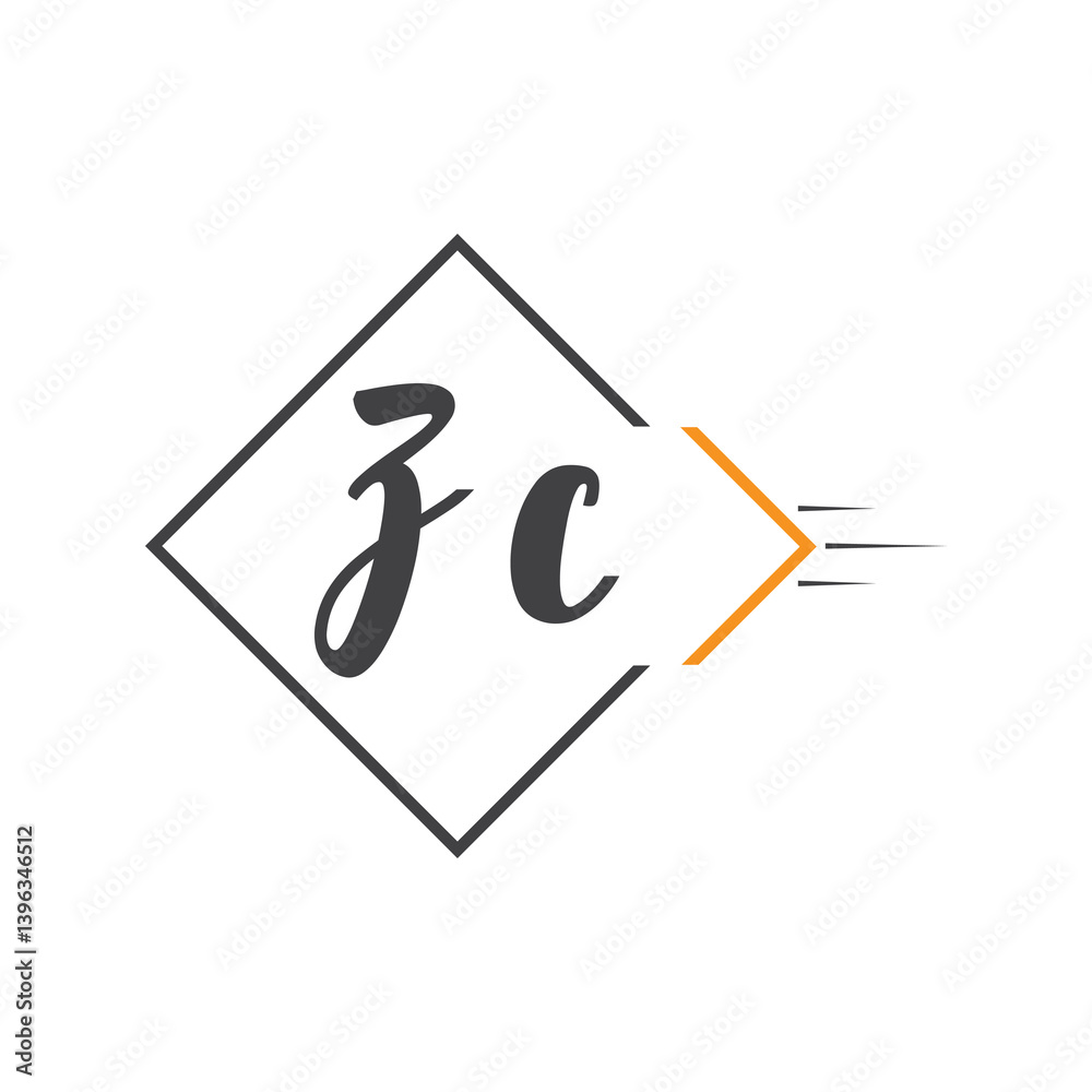 initial monogram logo with square style design. initial monogram logo with square style design.