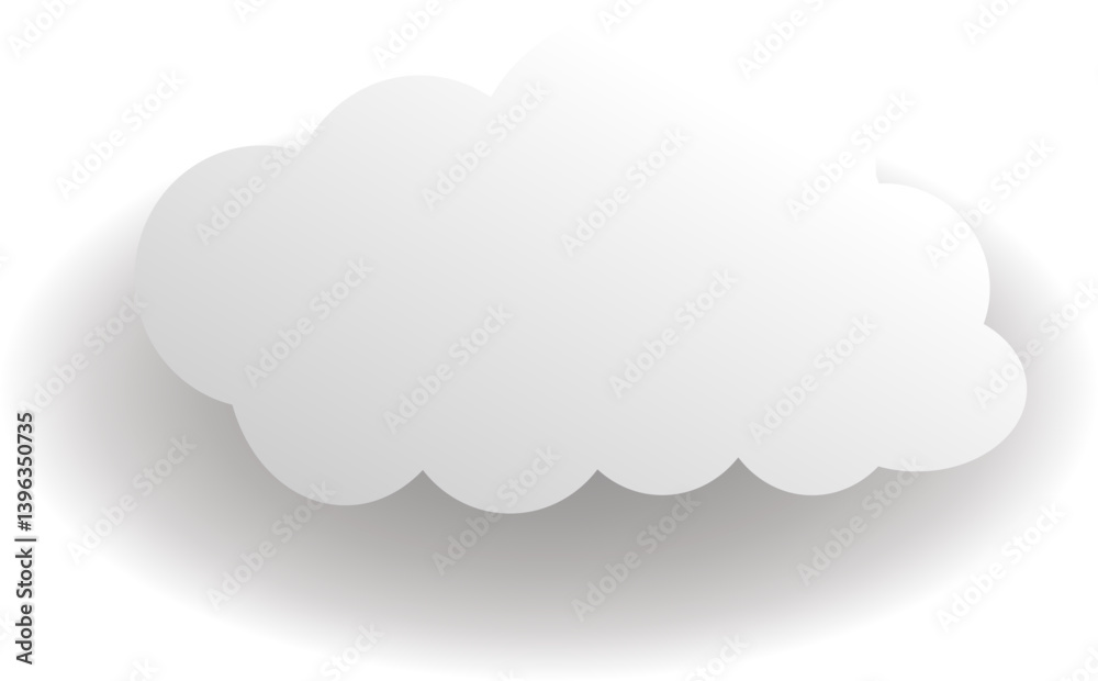 Stylized Fluffy and Puffy Cloud Illustration Stylized Fluffy and Puffy Cloud Illustration
