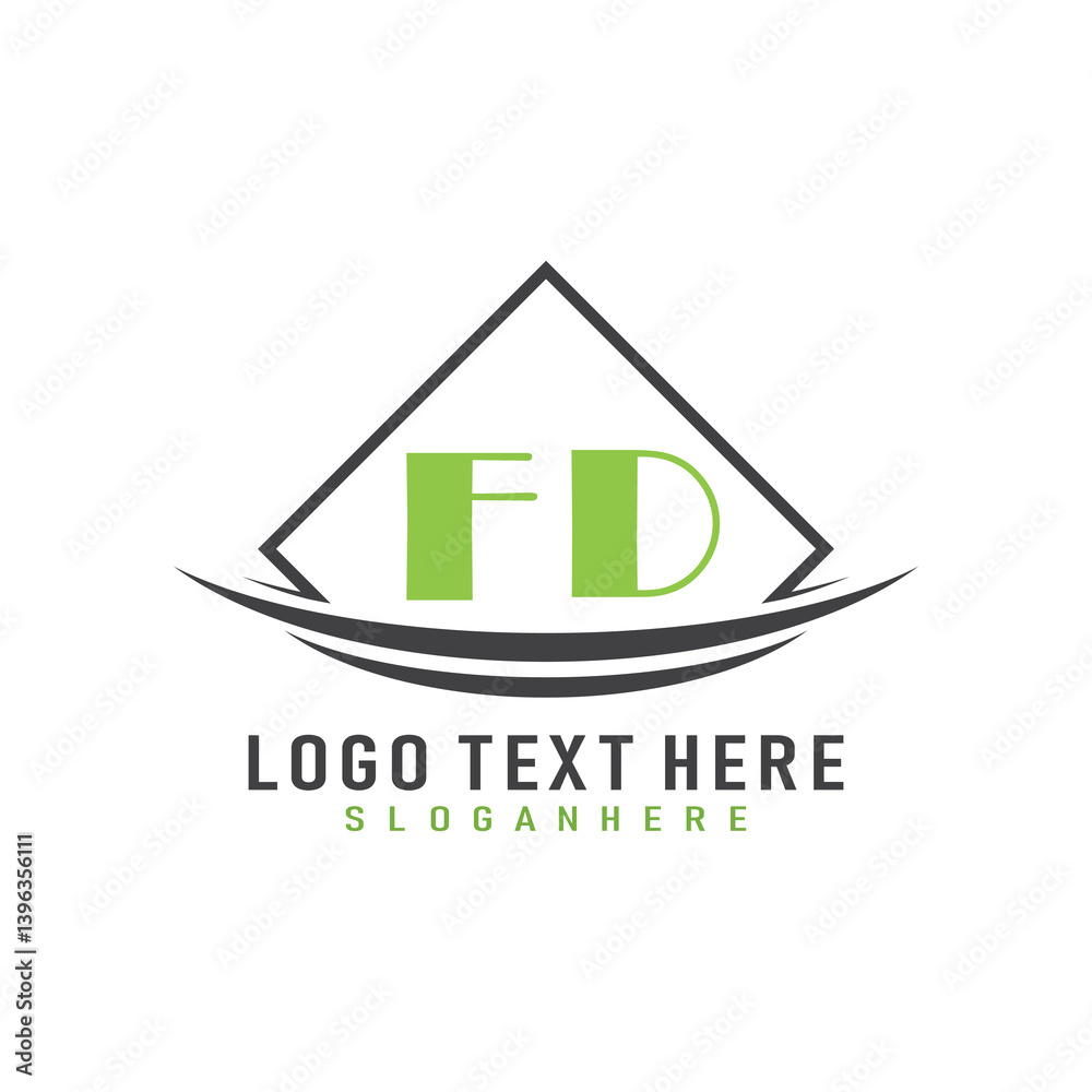 Obraz premium initial monogram logo with square style design.