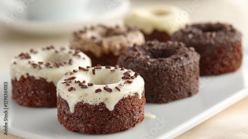 Wallpaper Mural Delicious Chocolate Donuts with Icing  Sprinkles  Bakery Treats Torontodigital.ca