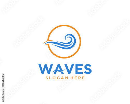 Modern sun wave logo