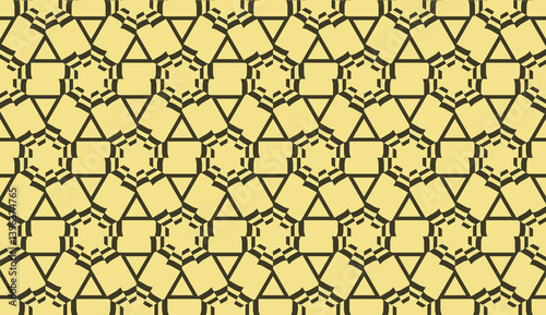 Vector illustration with pattern in triangles style. Curved line. Decorative design for For interior wallpaper, smart design, fashion print.