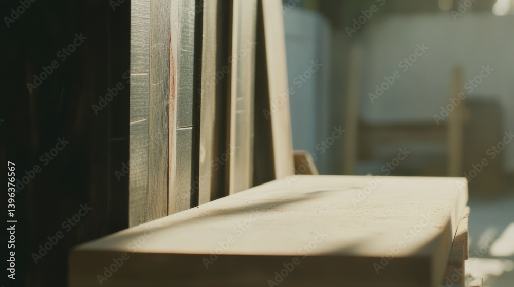 A carpenter measuring and cutting wood on a job site. Featuring focus and craftsmanship