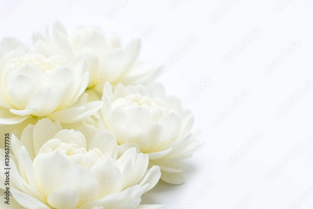 Obraz premium white peonies on a white background