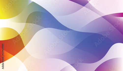 Wave Abstract Background. For Your Design Wallpaper, Presentation, Banner, Flyer, Cover Page, Landing Page. Vector Illustration with Color Gradient.