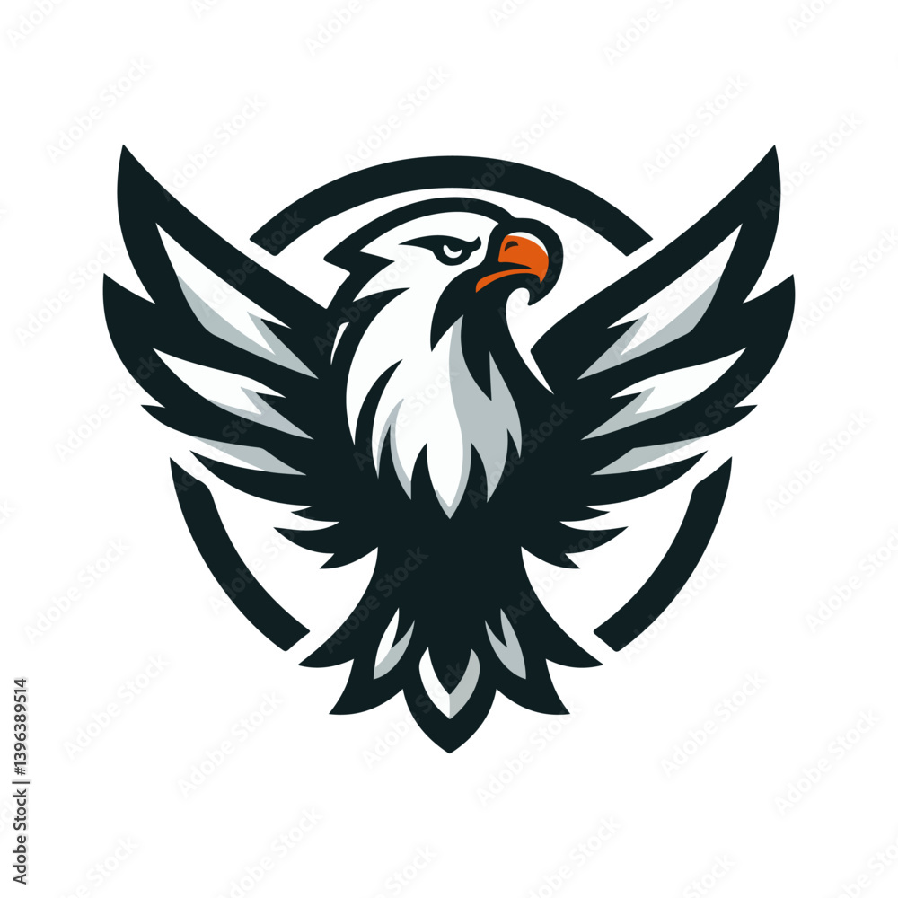 Obraz premium eagle mascot logo vector illustration