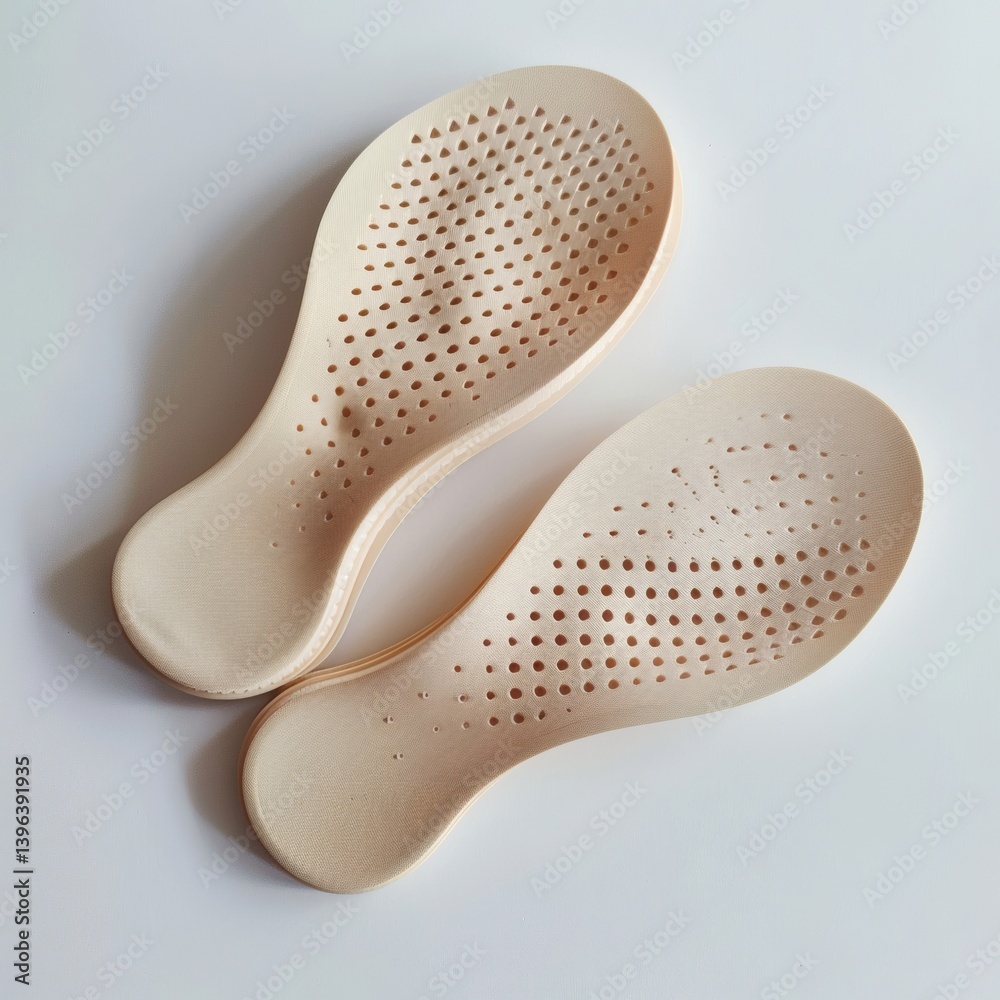 Orthopedic insoles with anatomical shape on white background Orthopedic insoles with anatomical shape on white background