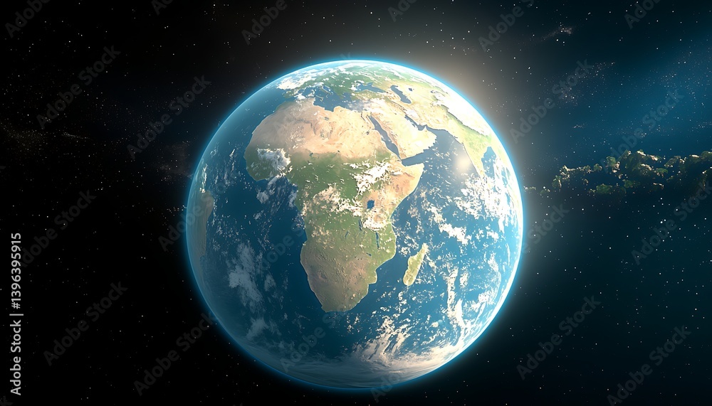 Fototapeta premium Earth From Space, Daylight