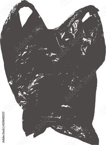 Plastic waste that damages the environment. Trace image.
