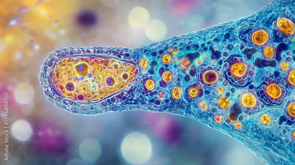 Fototapeta premium Examining Microscopic Cell Structure and Details Under High Magnification Science